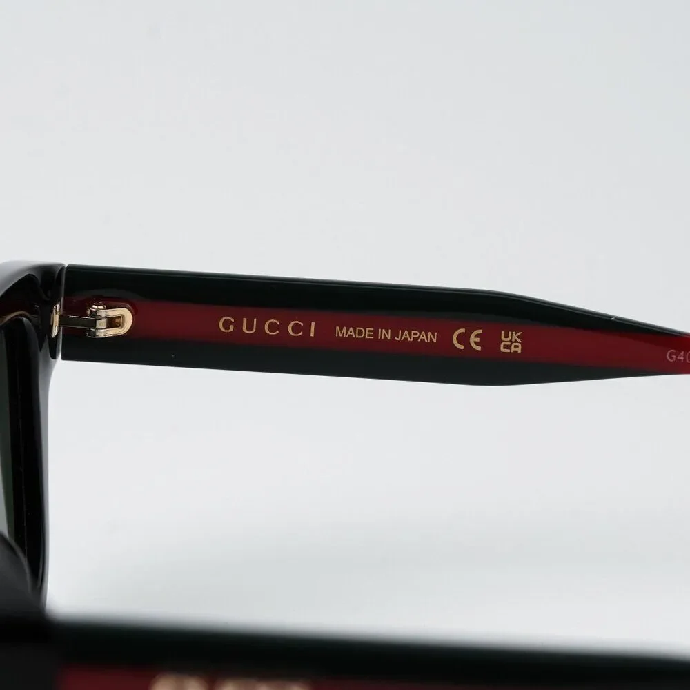 Gucci Men Sunglasses Black Green Grey Square GG1869S 001 BRAND NEW